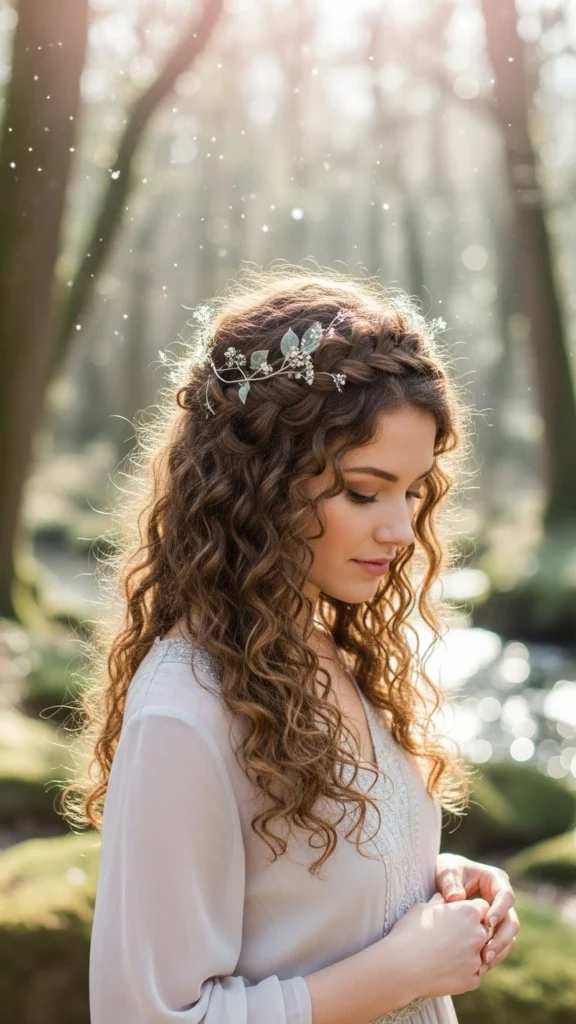 12 Easy Curly Hairstyles You Can Do in 5 Minutes (Step-by-Step Tutorial) 7 Braided Crown