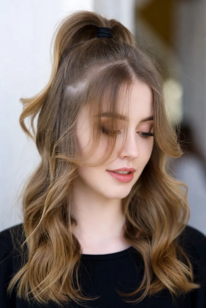 12 Easy Ponytail Hairstyles for Every Occasion 10 Half Up Ponytail