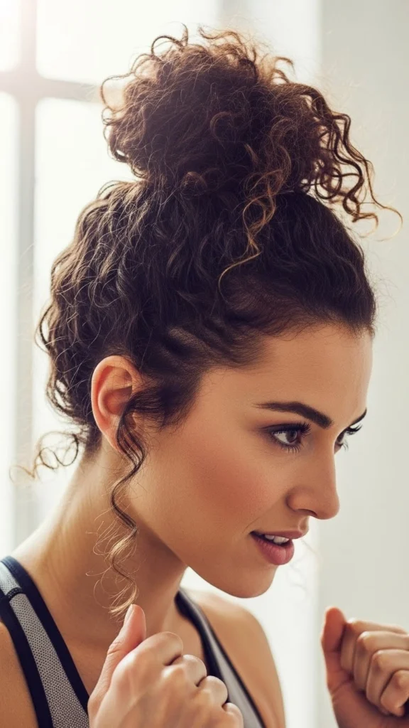 12 Easy Curly Hairstyles You Can Do in 5 Minutes (Step-by-Step Tutorial) 6 Top Knot