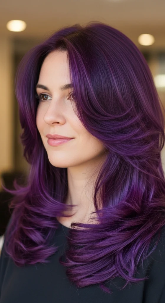15 Purple Hair Ideas That Will Transform Your Look in 2026 14 Amethyst Purple for Dark Hair