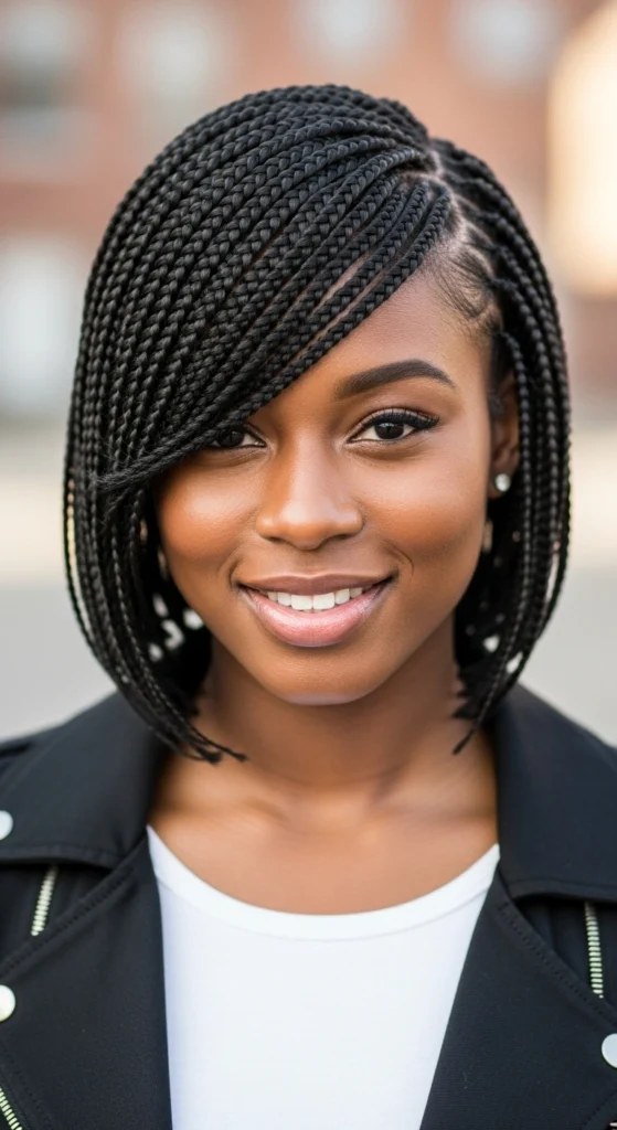 15 Braided Bob Hairstyles That Will Transform Your Look 13 Bob Braids Hairstyles with Bang