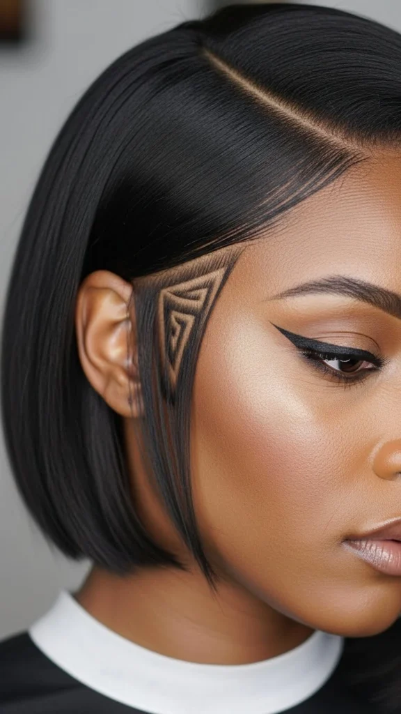 15 Short Bob Hairstyles for Black Women 2026 8 Bob with Shaved Undercut