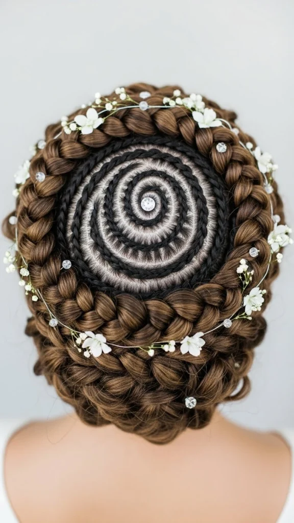 12 Elegant Formal Locs Hairstyles for Weddings, Proms & Special Events 9 Braided Crown Updo