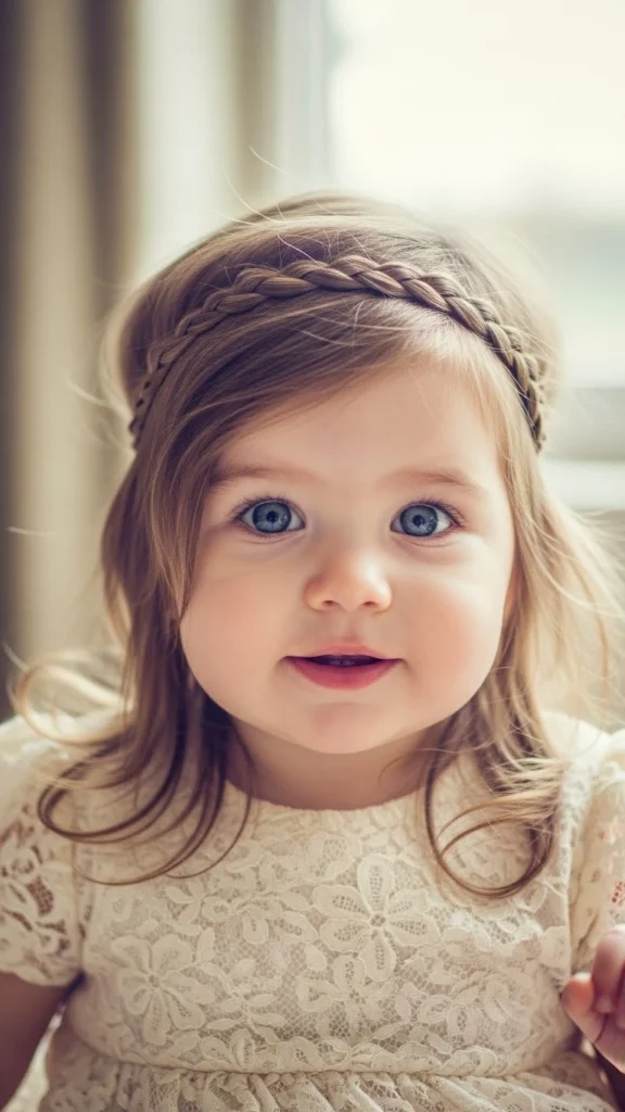 15 Baby Kaylee Hairstyles - Adorable Ideas for Your Little One 7 Braided Headband Style