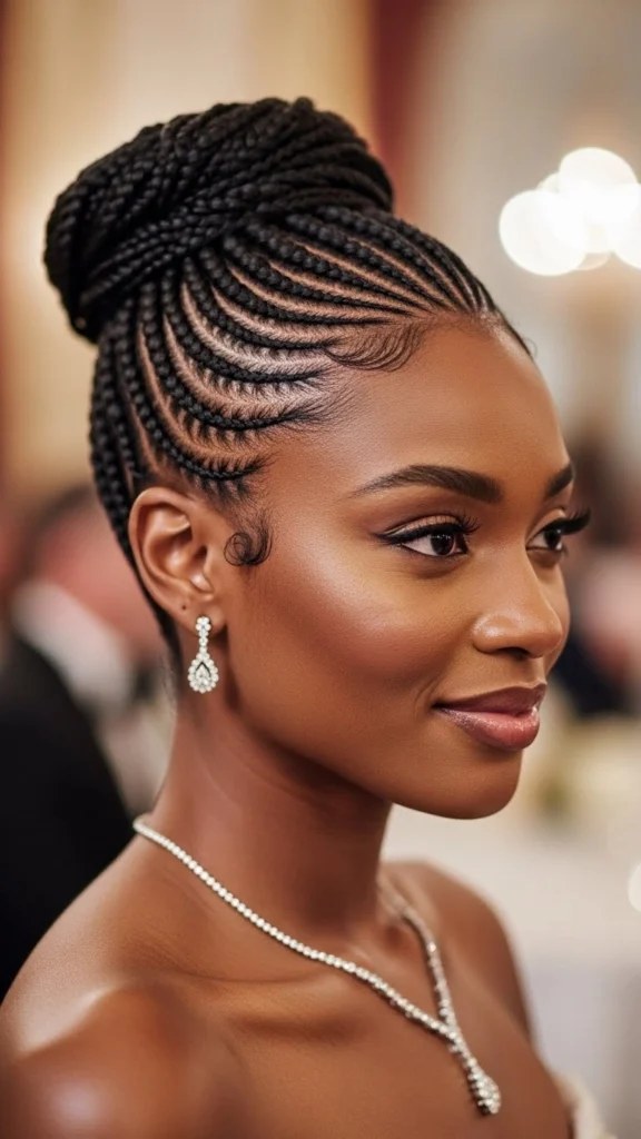 12 Summer Hairstyles for Black Women 8 Braided Updo Elegant and Heat Free