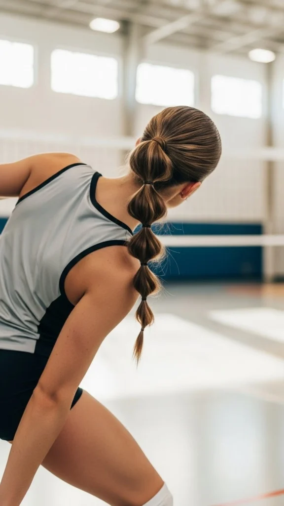 15 Cute Volleyball Hairstyles That Stay Put During Every Game 11 Bubble Ponytail