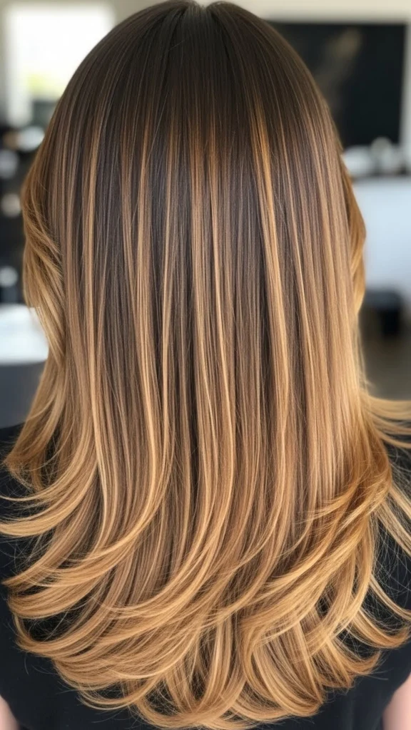 12 Caramel Highlights on Brown Hair- Sun-Kissed Perfection 3 Caramel Balayage for Natural Dimension