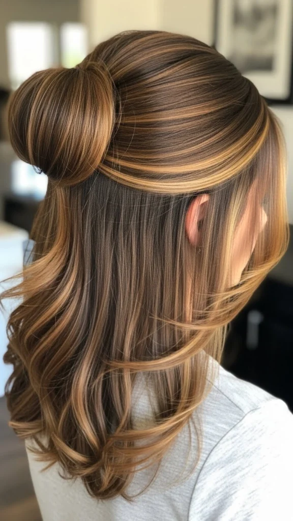 12 Caramel Highlights on Brown Hair- Sun-Kissed Perfection 10 Caramel Highlights on Curly Brown Hair