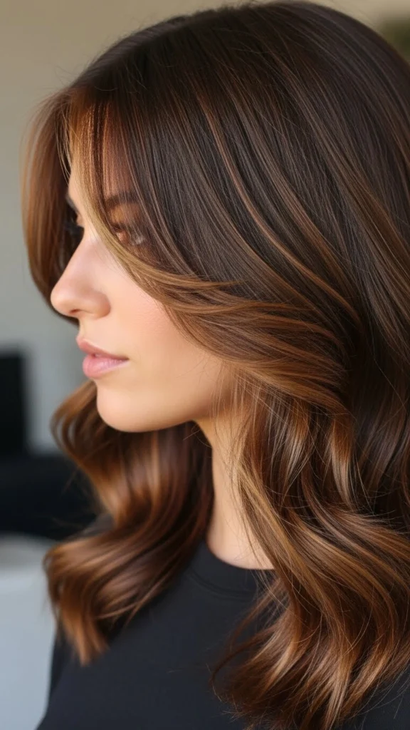 12 Caramel Highlights on Brown Hair- Sun-Kissed Perfection 2 Classic Face Framing Caramel Highlights