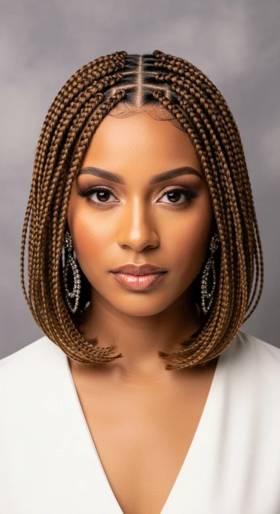 15 Braided Bob Hairstyles That Will Transform Your Look 2 Classic Short Bob Box Braids Styles