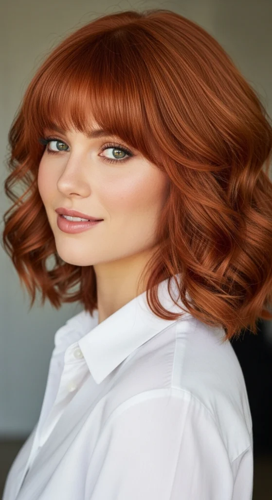 15 Curly Haircuts With Bangs That'll Make You Screenshot Immediately 14 Curly Hair with Graduated Bangs