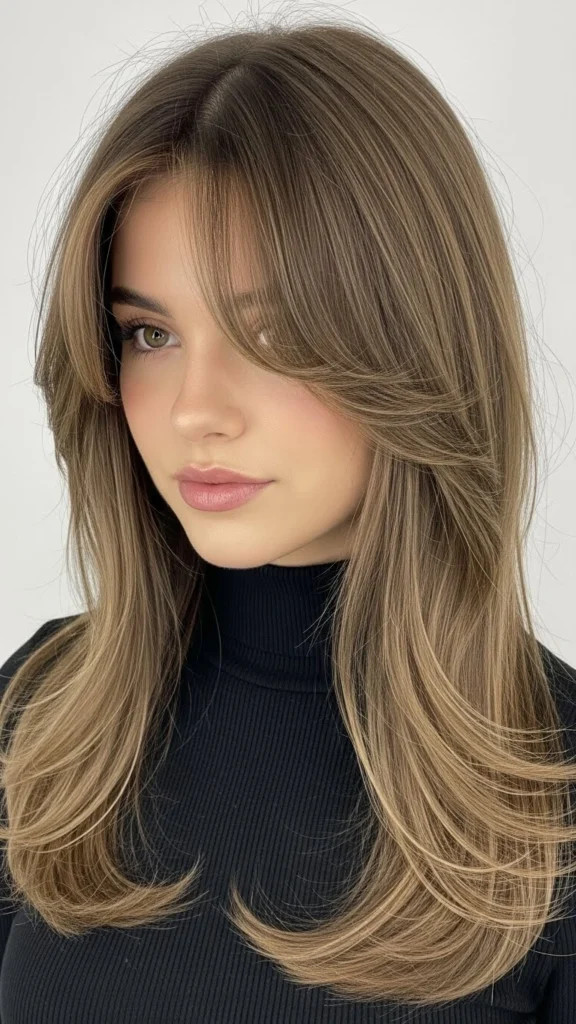 15 Gorgeous Haircuts for Thin Long Hair That Add Volume & Movement 5 Curtain Bangs with Long Layers