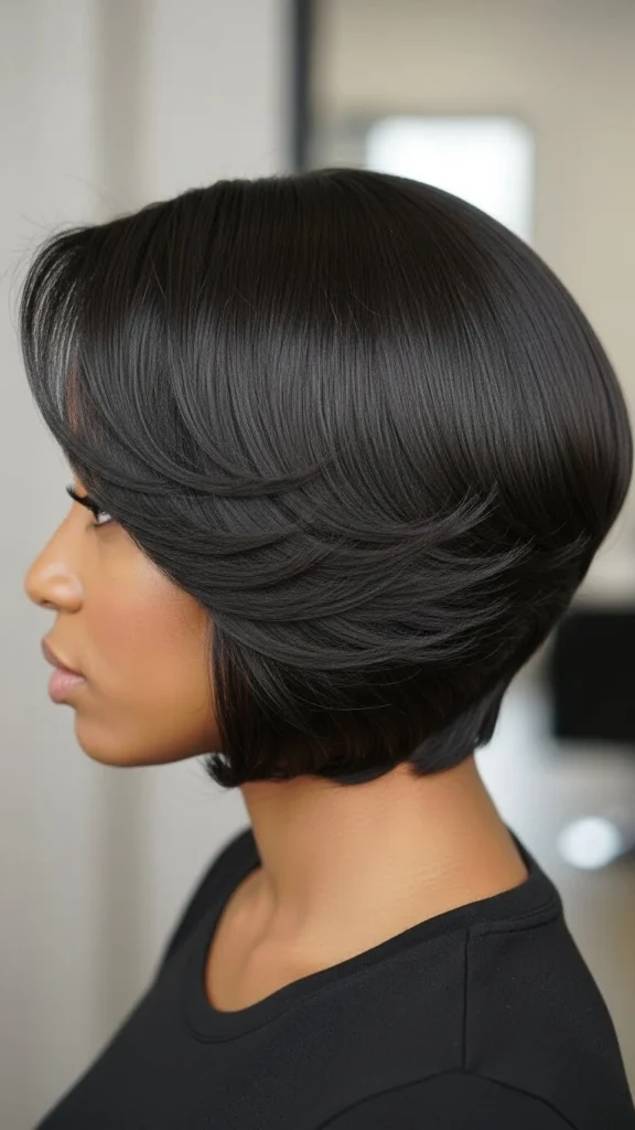 15 Short Bob Hairstyles for Black Women 2026 14 Graduated Bob with Stacked Layers