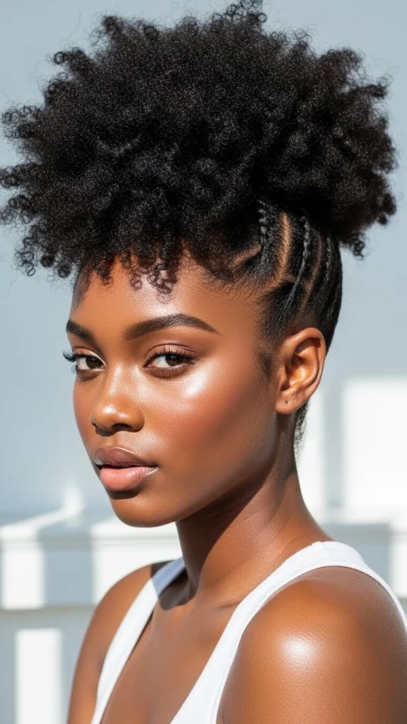 12 Summer Hairstyles for Black Women 7 High Puff Simple and Stunning
