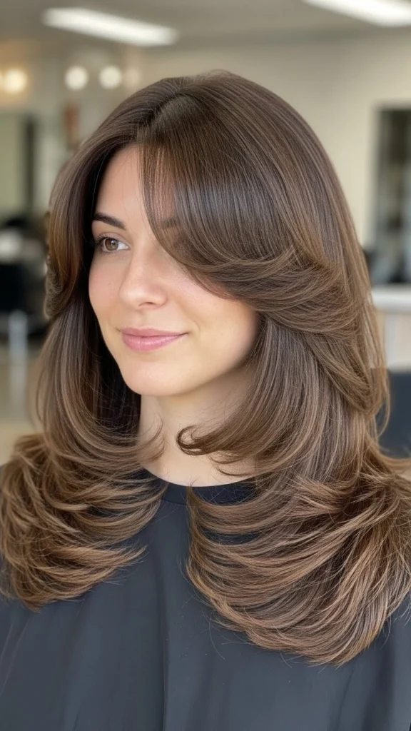 15 Gorgeous Haircuts for Thin Long Hair That Add Volume & Movement 1 Long Layered Haircut with Face Framing Pieces