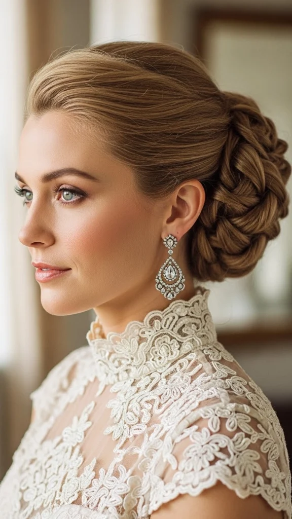 12 Elegant Formal Locs Hairstyles for Weddings, Proms & Special Events 8 Low Twisted Chignon