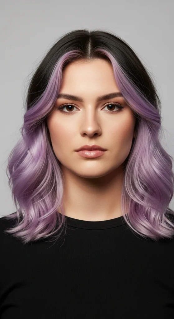 15 Purple Hair Ideas That Will Transform Your Look in 2026 4 Pastel Lavender on Dark Bases