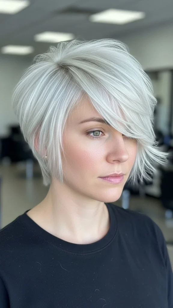 12 Bixie 90's Haircut Ideas 2026 4 Platinum Blonde Bixie