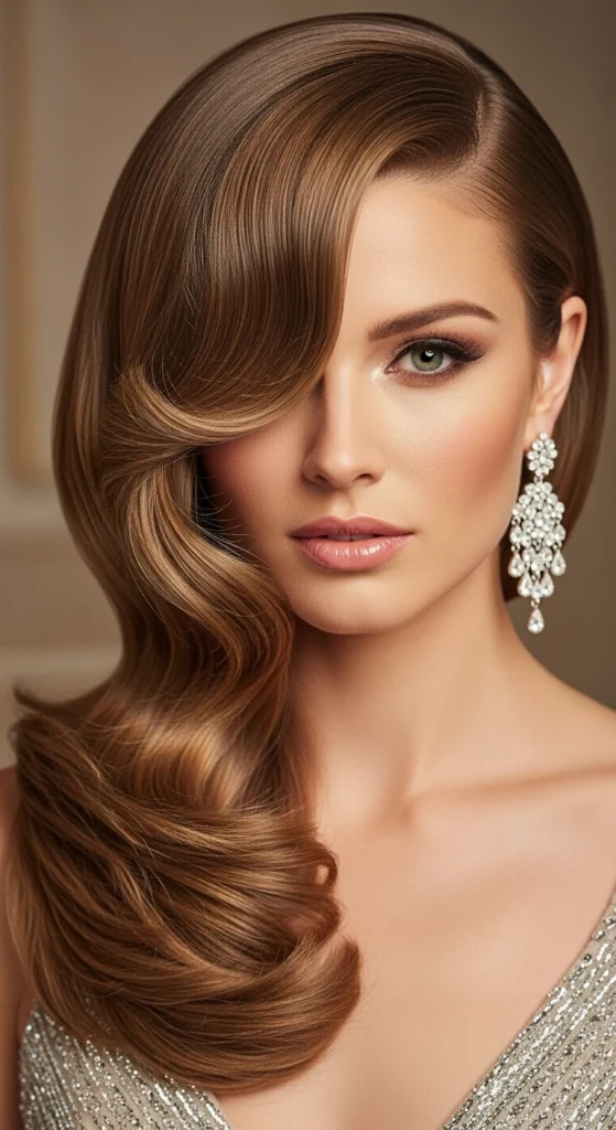 15 Short Prom Hairstyles ideas With a Modern Twist 15 Side Swept Glamour Waves