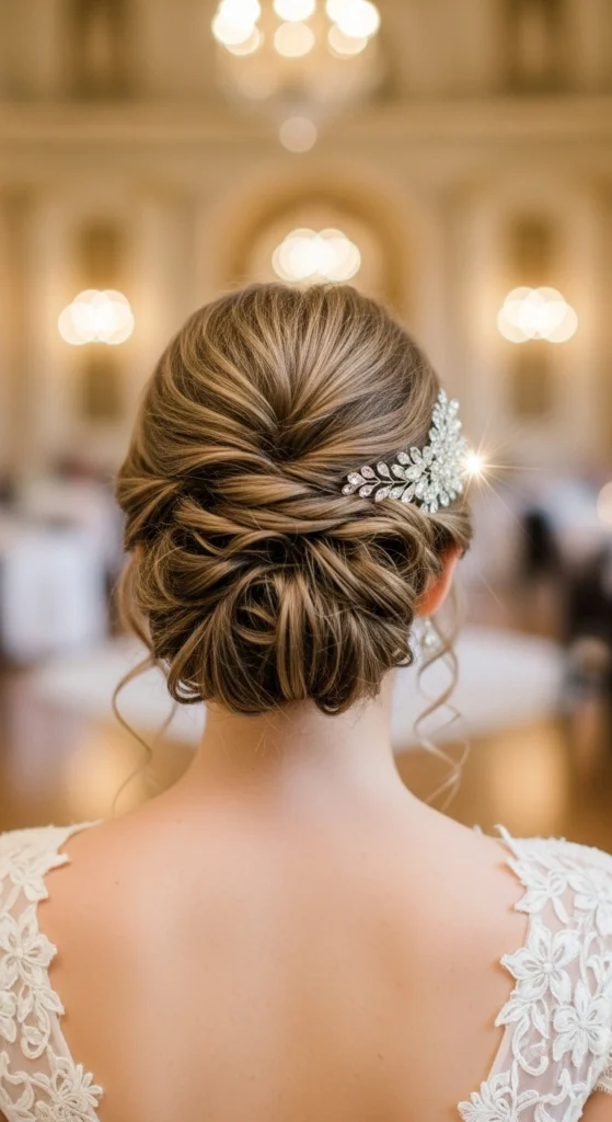 12 Elegant Curly Wedding Hairstyles Perfect for Every Bride 4 Sophisticated Updo for Naturally Curly Hair