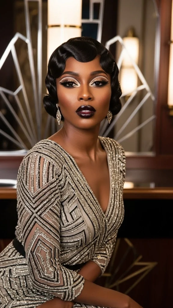 15 Short Bob Hairstyles for Black Women 2026 7 Textured Bob with Finger Waves