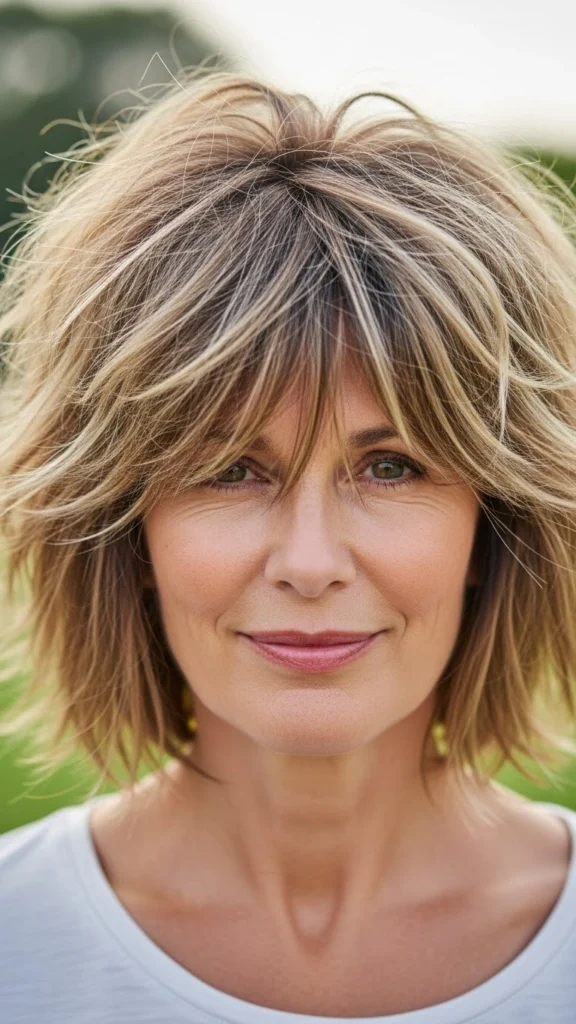 12 Gorgeous Bob Haircuts for Thin Hair That Make Older Women Look Years Younger 3 Textured Shaggy Bob