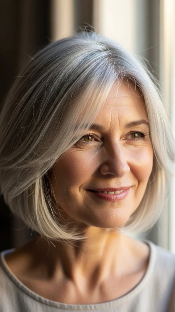 12 Gorgeous Bob Haircuts for Thin Hair That Make Older Women Look Years Younger 11 The Bob with Face Framing Layers