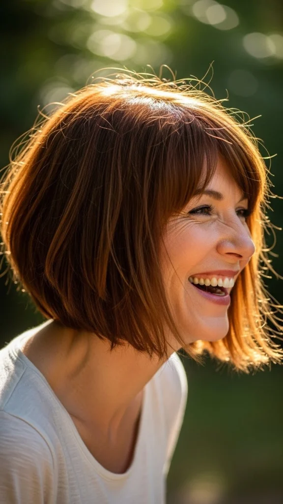 12 Gorgeous Bob Haircuts for Thin Hair That Make Older Women Look Years Younger 10 The Choppy Bob with Razored Ends