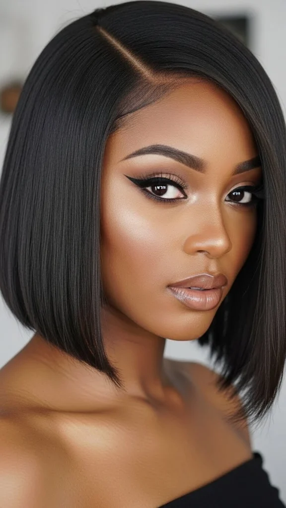 15 Short Bob Hairstyles for Black Women 2026 1 The Classic Blunt Bob