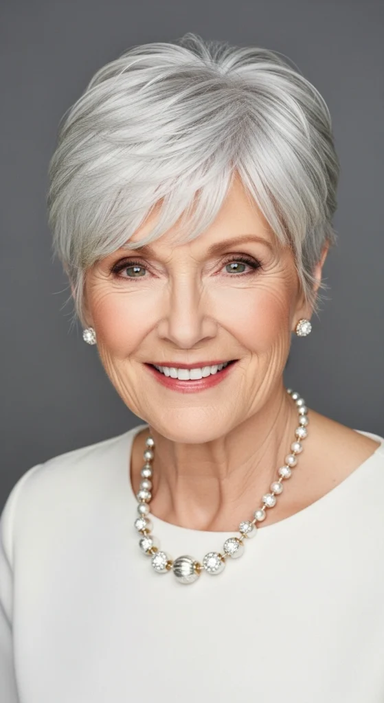 15 Stunning Haircuts for Women Over 70 That Are Easy to Style 1 The Classic Pixie Cut
