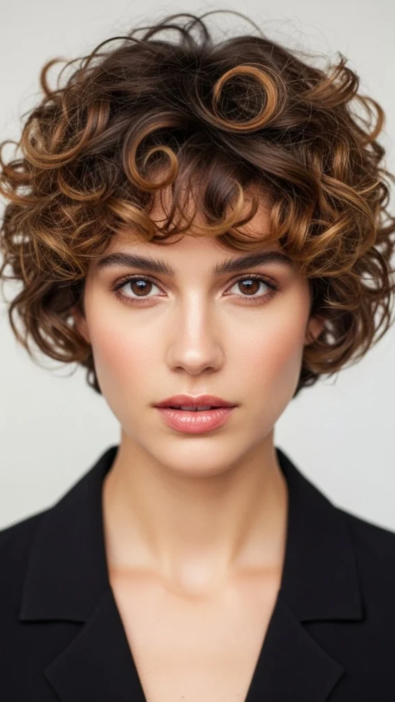 12 Curly Pixie Hair Ideas 2026 8 The Curly Pixie with Bangs