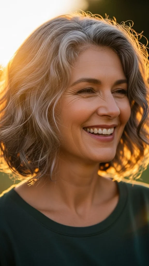12 Gorgeous Bob Haircuts for Thin Hair That Make Older Women Look Years Younger 6 The Curly or Wavy Bob