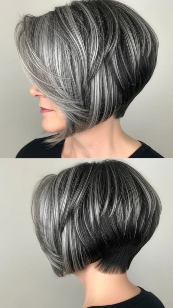 12 Gorgeous Bob Haircuts for Thin Hair That Make Older Women Look Years Younger 12 The Inverted Bob