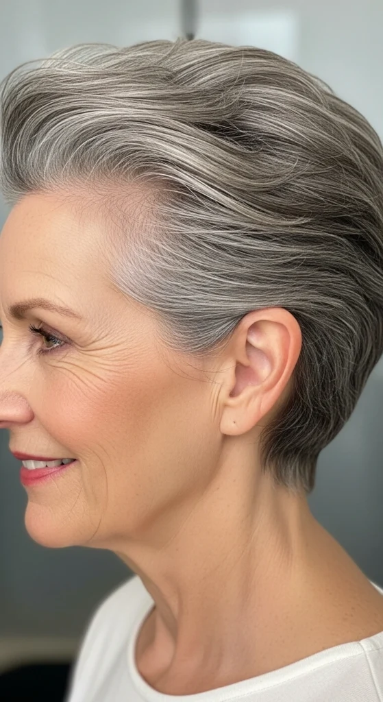 15 Stunning Haircuts for Women Over 70 That Are Easy to Style 3 The Tapered Cut