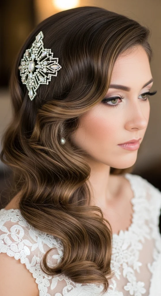 12 Elegant Curly Wedding Hairstyles Perfect for Every Bride 8 Timeless Curly Hair for Bride with Vintage Waves