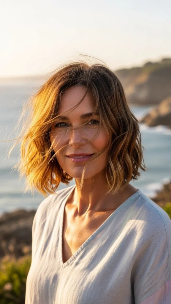 12 Gorgeous Bob Haircuts for Thin Hair That Make Older Women Look Years Younger 13 Tousled Beach Wave Bob