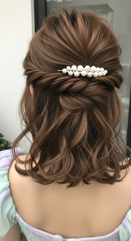 15 Short Prom Hairstyles ideas With a Modern Twist 10 Twisted Half Up Style