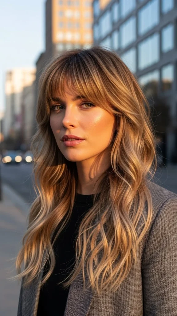 12 Wavy Wolf Cut with Bangs: Stunning Styles to Try in 2026 8 Wavy Wolf Cut Mullet with Curtain Bangs