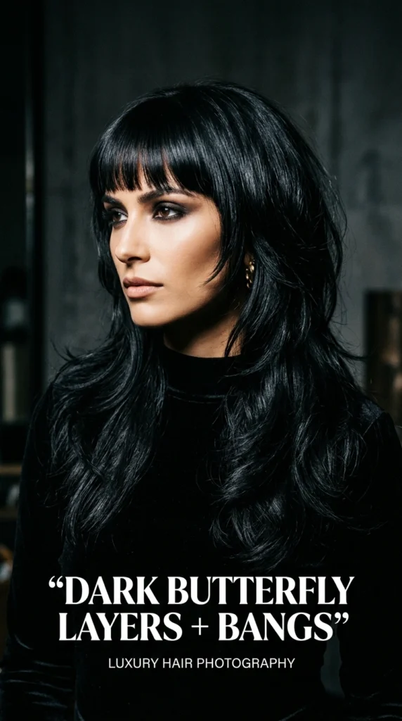 Butterfly Haircut With Bangs: The Dreamy, Voluminous Look You Need to Try 1 Black hair butterfly 202604100844