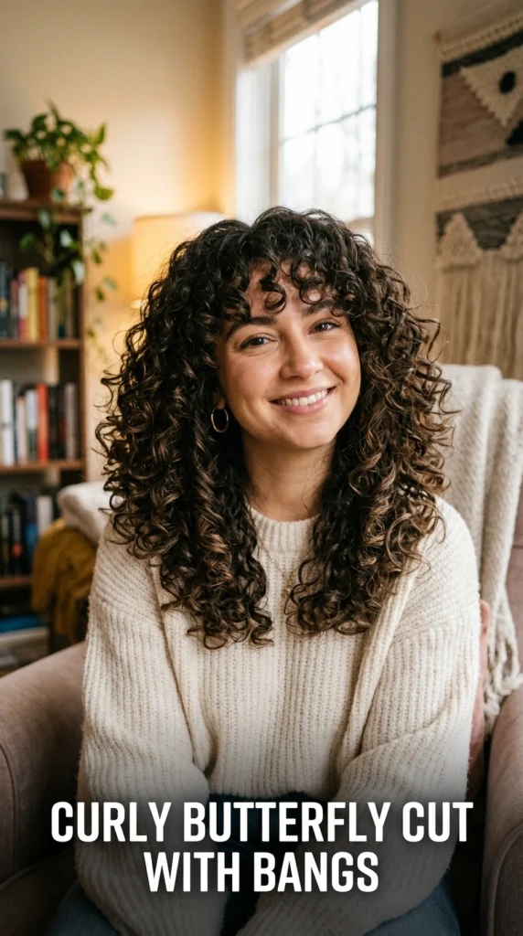Butterfly Haircut With Bangs: The Dreamy, Voluminous Look You Need to Try 8 Curly butterfly cut 202604100844