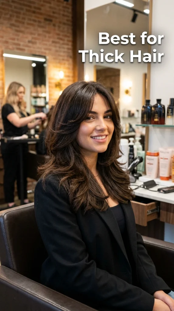 15 Chic Medium Butterfly Haircut Ideas for Effortless Style 12 Thick hair butterfly 202604111642